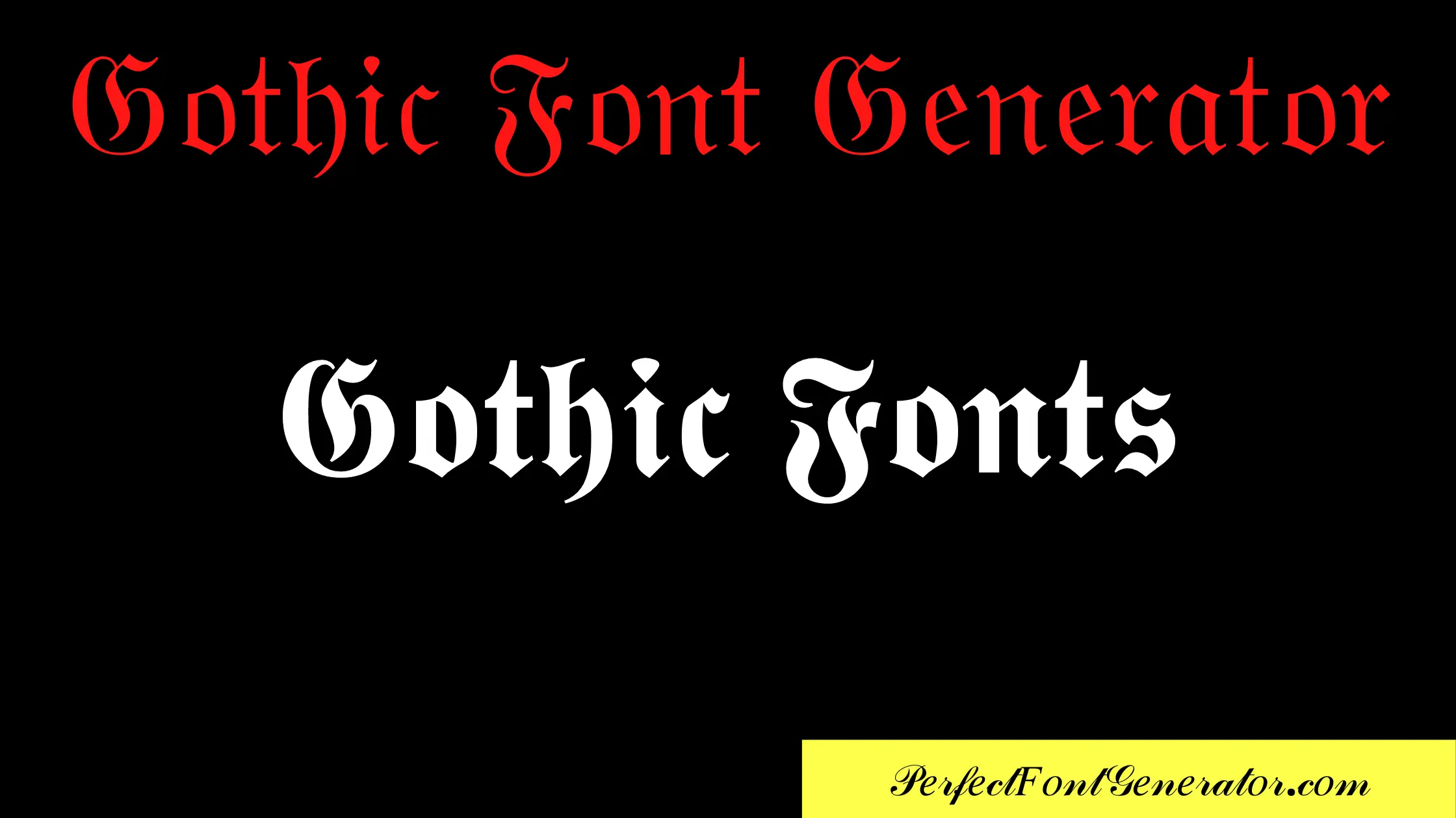 gothic font generator