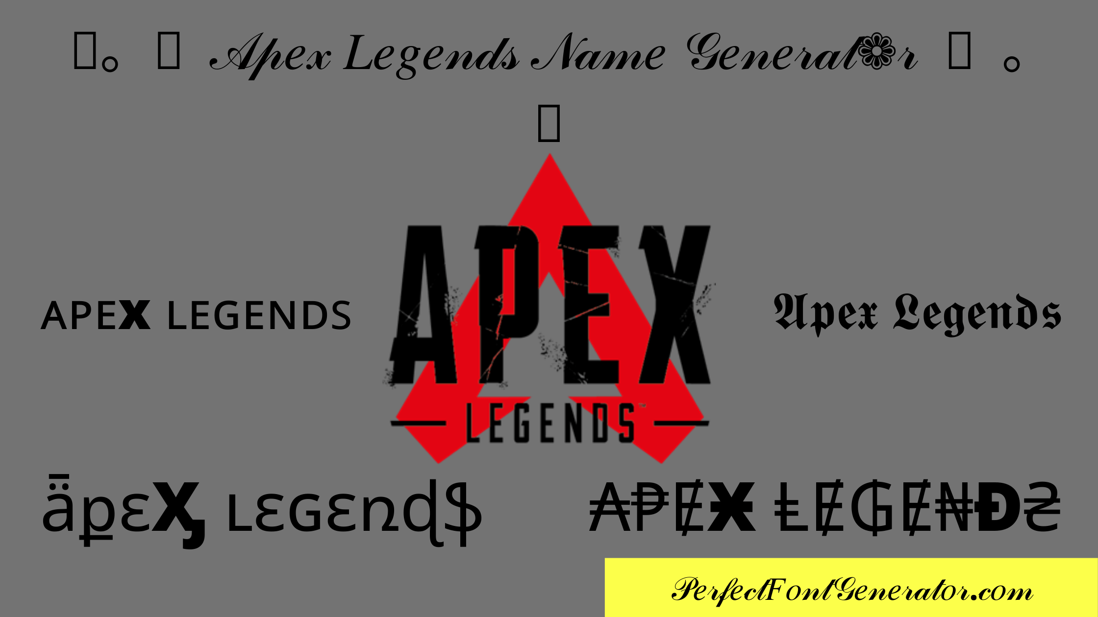 apex legends online username nickname fancy font text generator copy paste tool