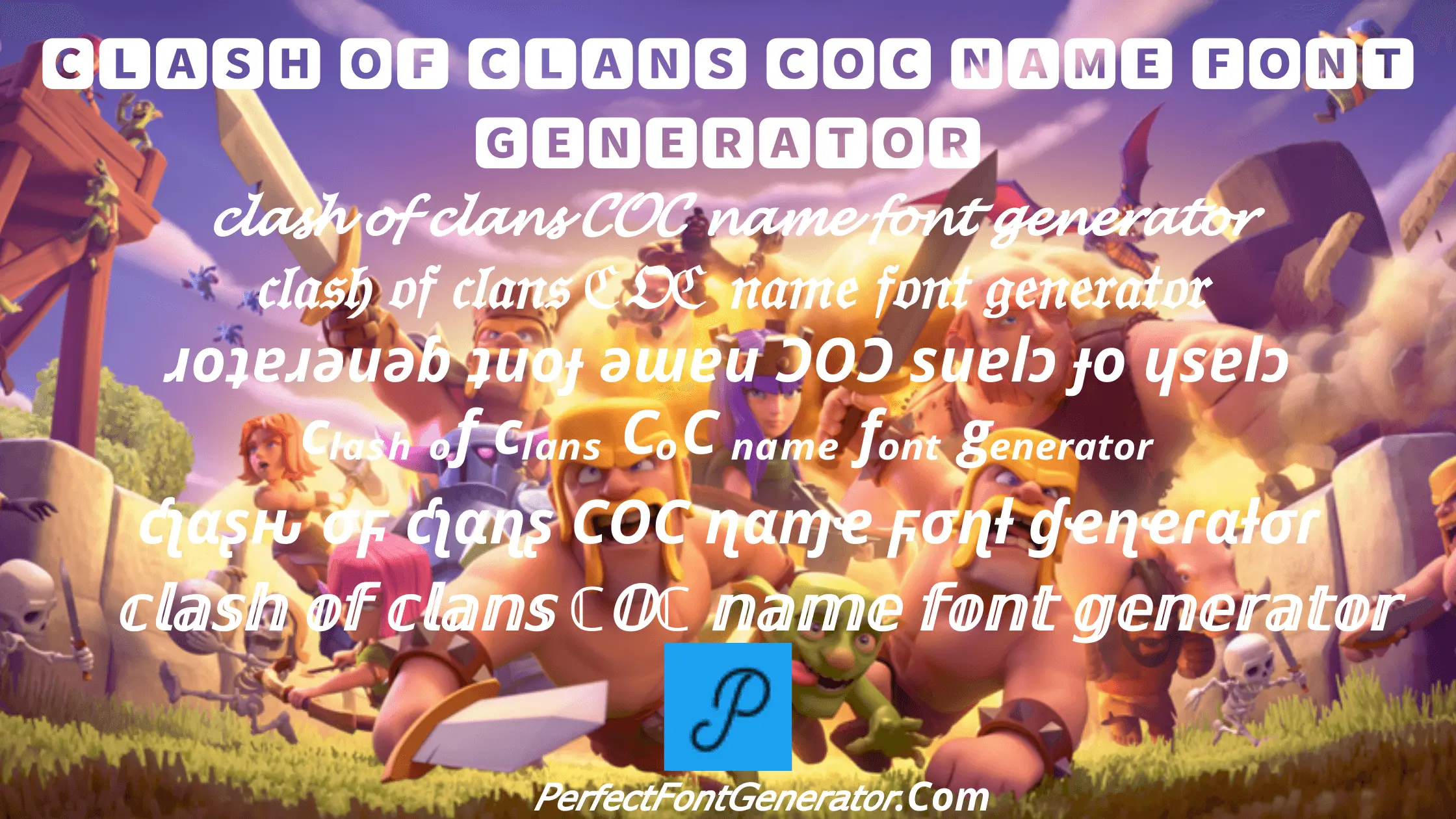 CoC stylish name font generator