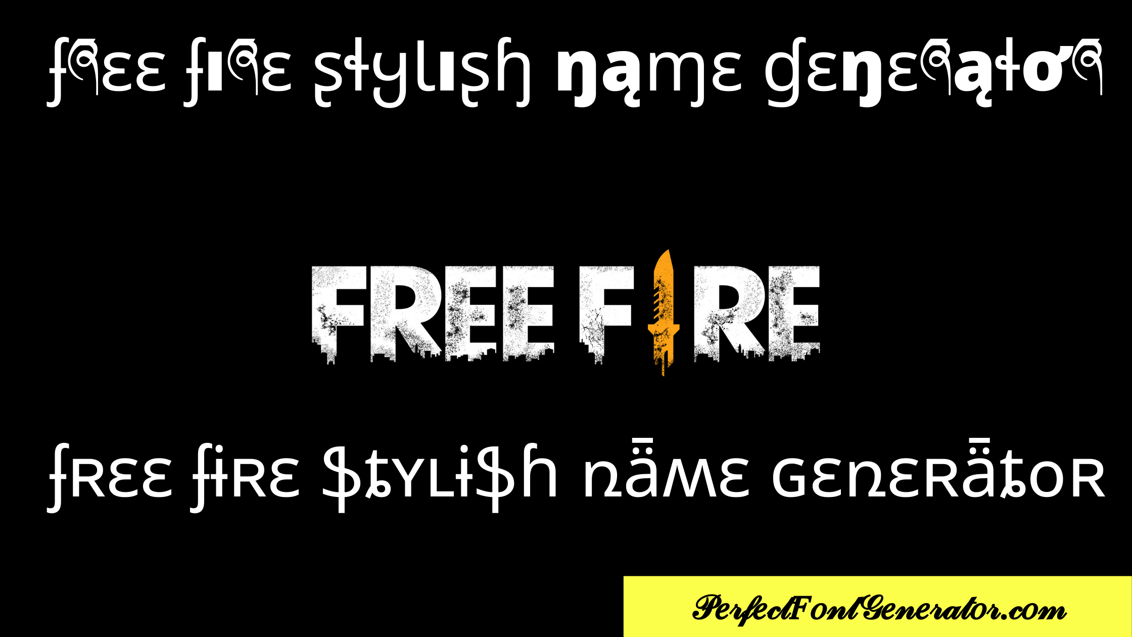 free fire ff stylish cool fancy nick name font text generator online copy paste tool