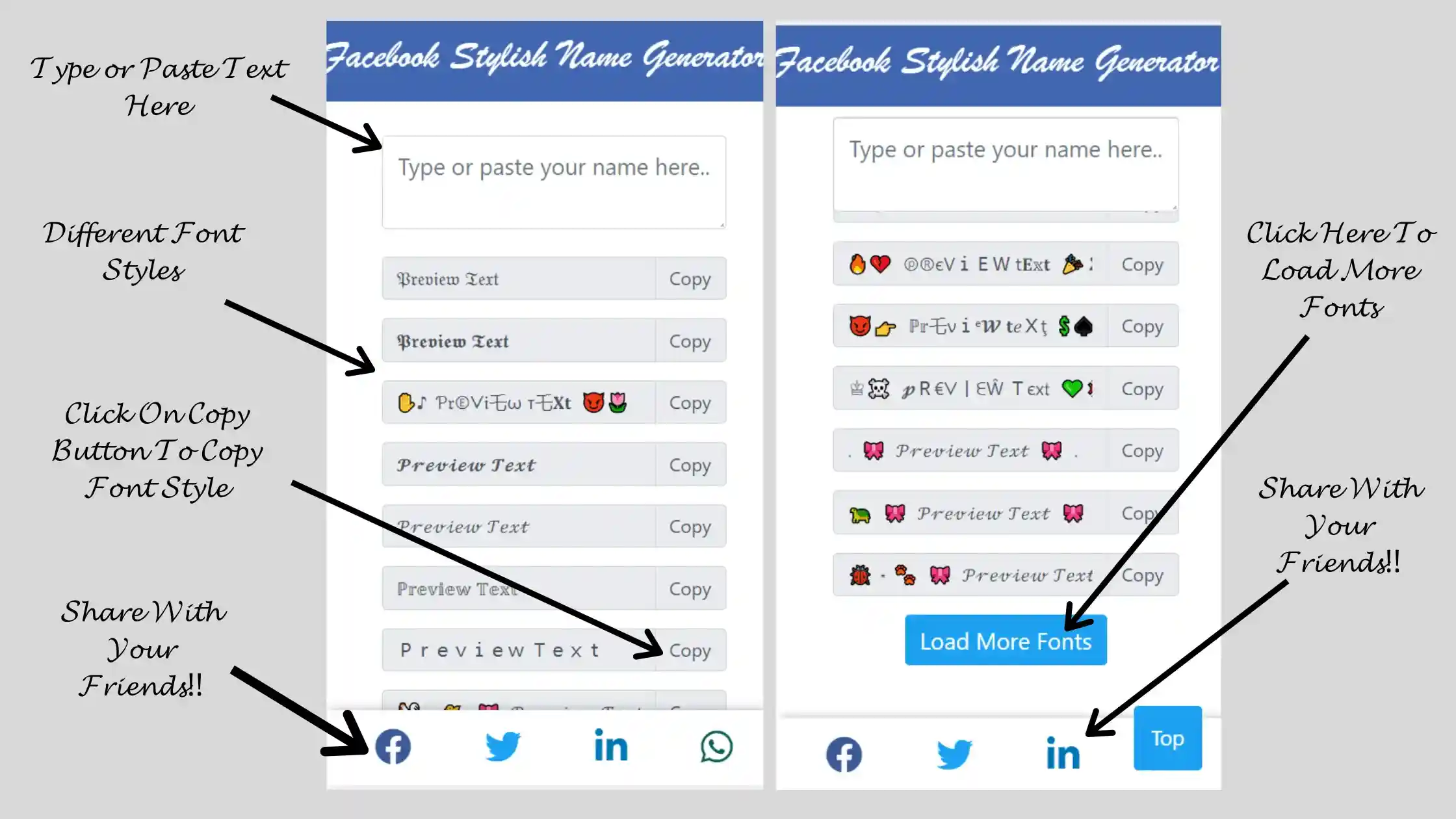 how to use facebook stylish name generator
