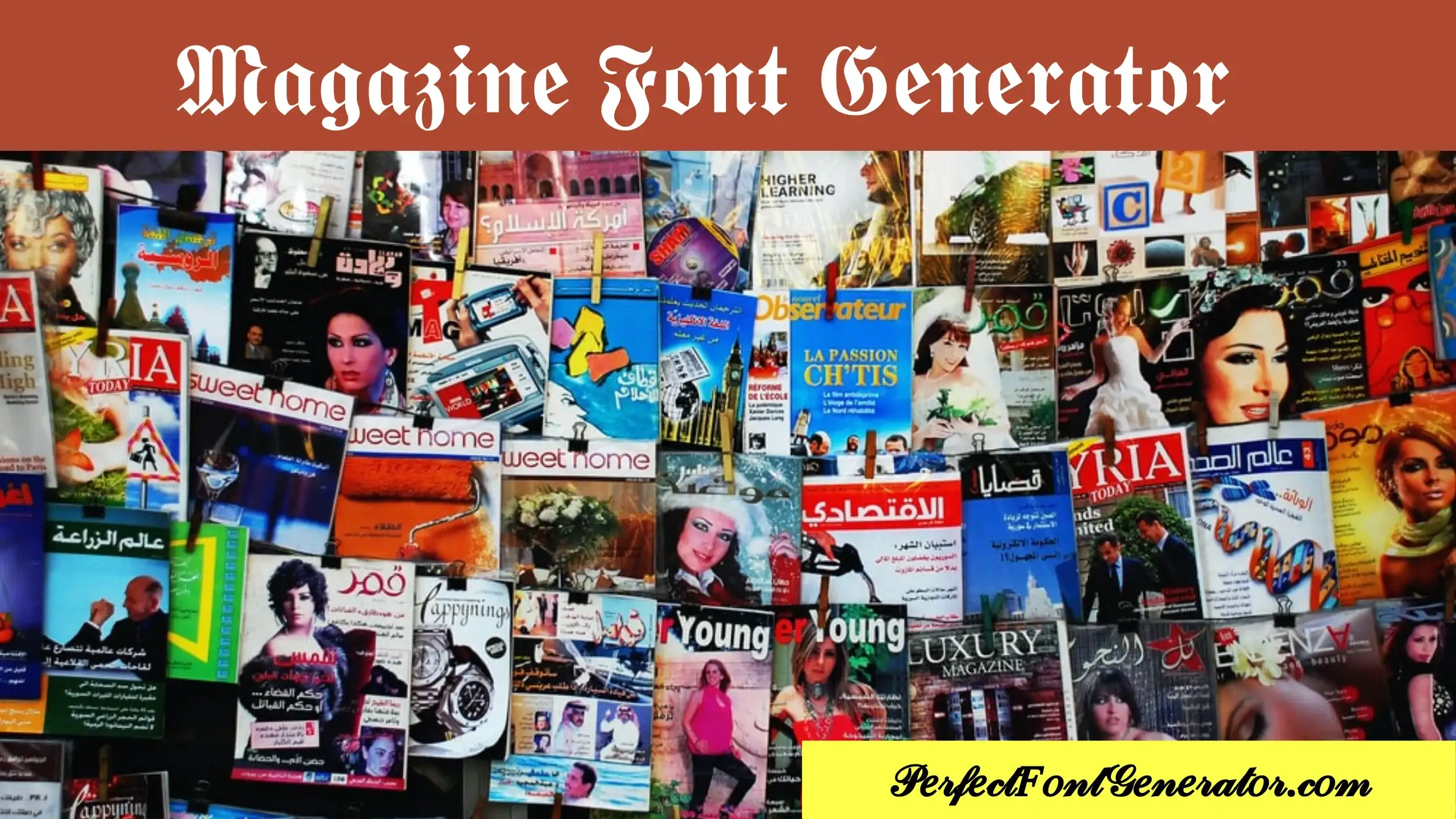 magazine- font text generator