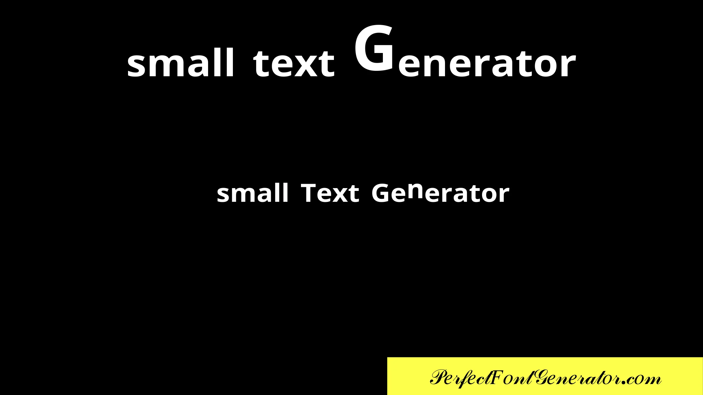 small text font generator